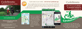 Mini Accordion Folded Leaflet for Cycle Streets