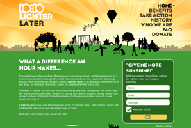 Screenshot of Lighter Later Website
